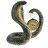 Фигурка декоративная с часами"Змея" (1хLR44 н/п), L22 W14 H25 см