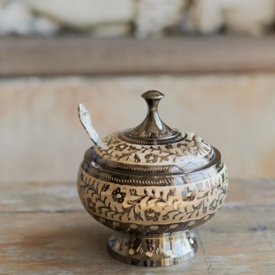 Сахарница латунь резная FIRKI h-15 см