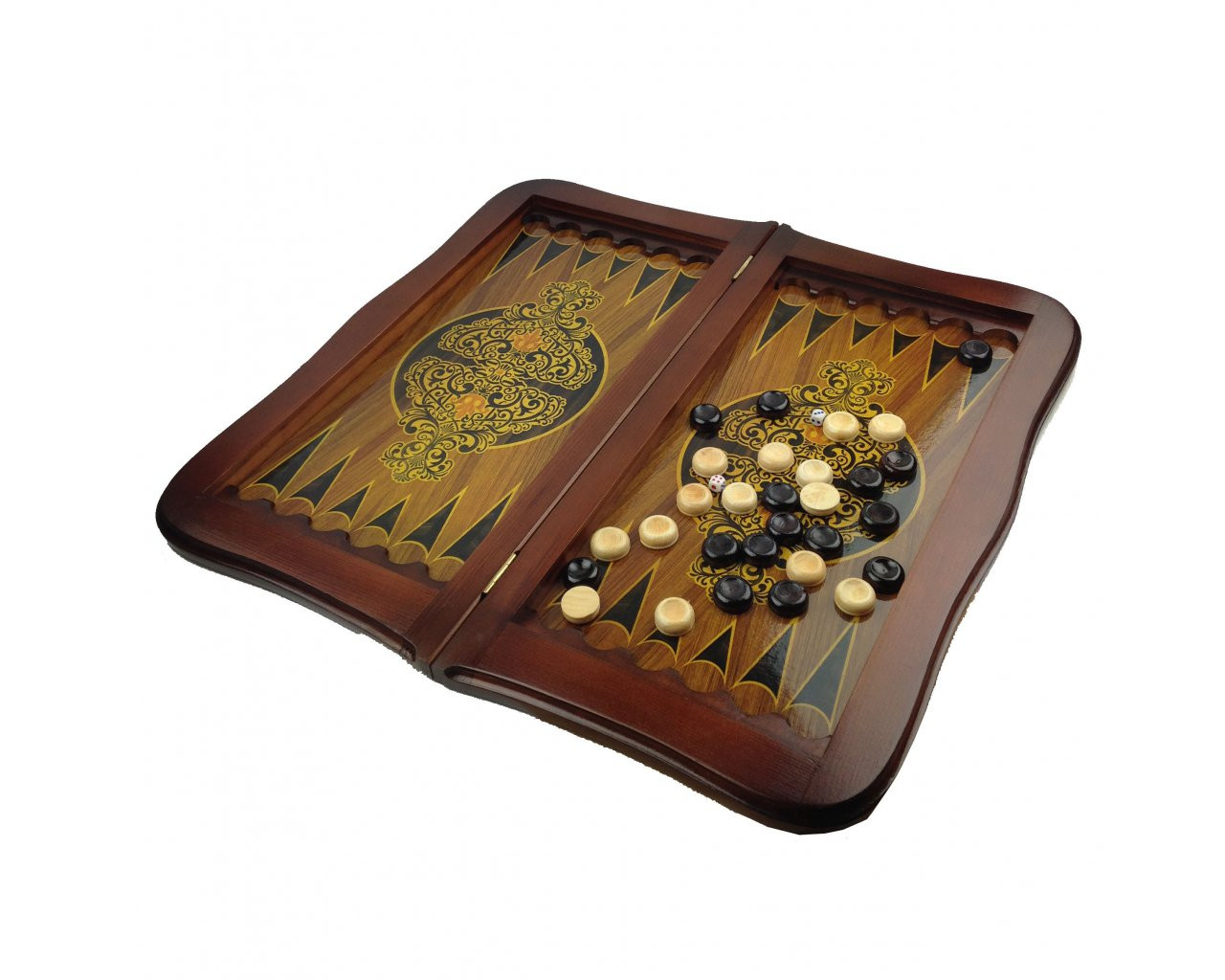 Нарды деревянные резные Ястреб