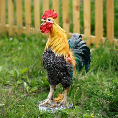 Декоративная садовая фигурка "Поющий петух"
