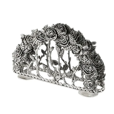 Салфетница "Розалия" посеребренная с чернением