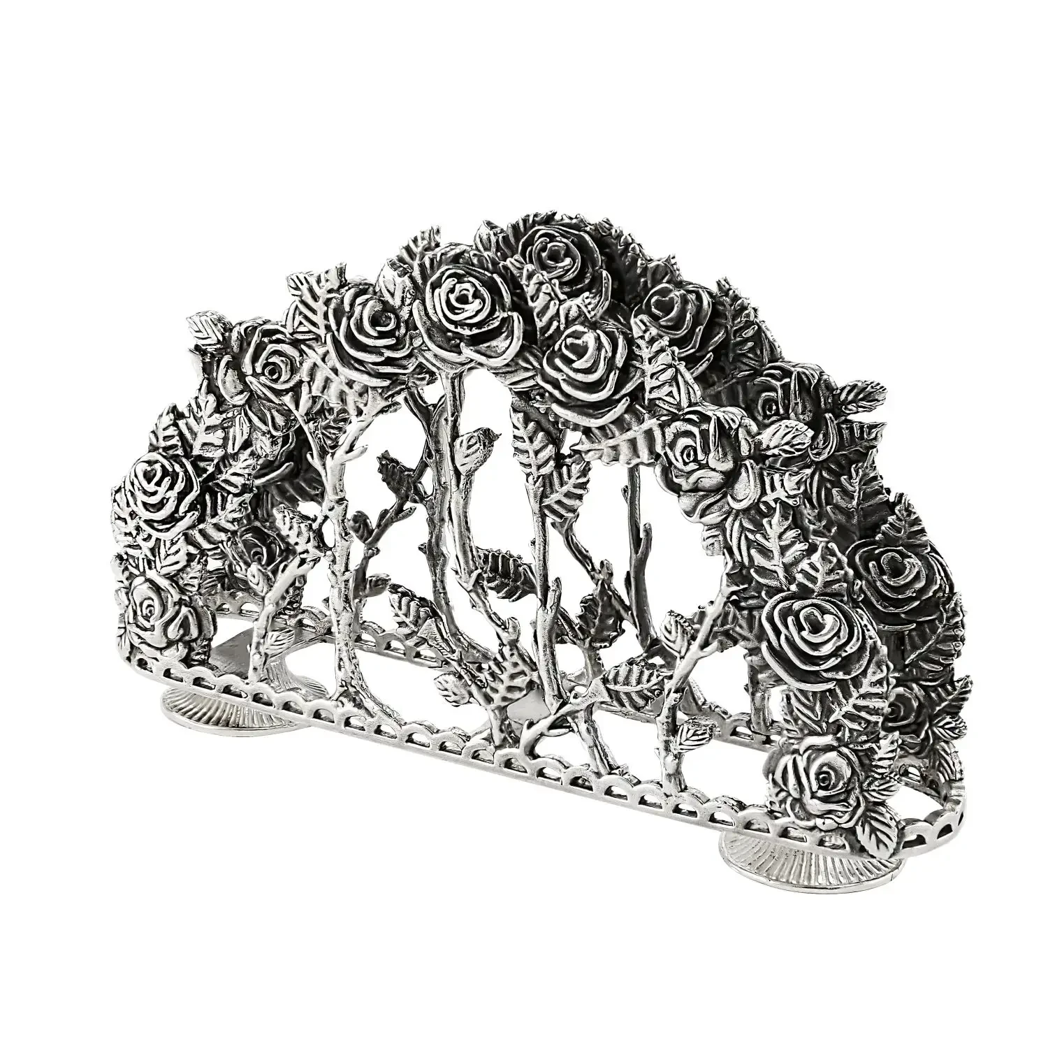 Салфетница "Розалия" посеребренная с чернением