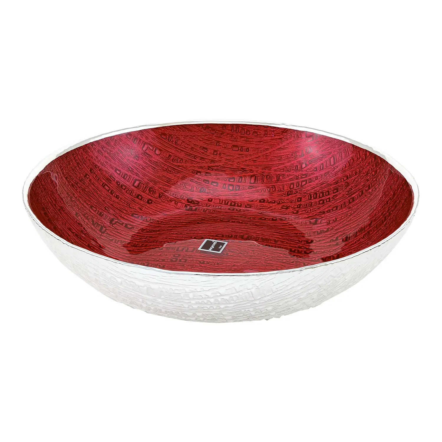 Чаша стеклянная "INFINITY" (цвет красный) диам. 25 см. Чаша стеклянная "INFINITY" (цвет красный) диам. 25 см.