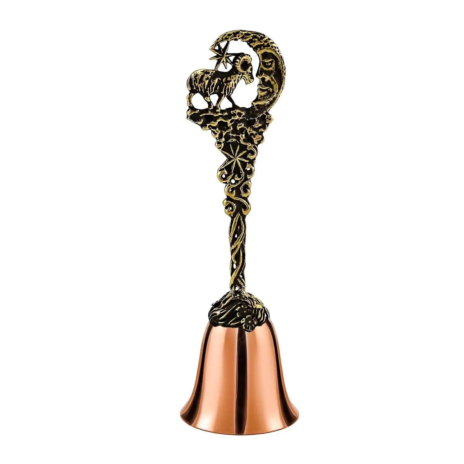 Колокольчик "Зодиак-Козерог" медь-латунь с чернением