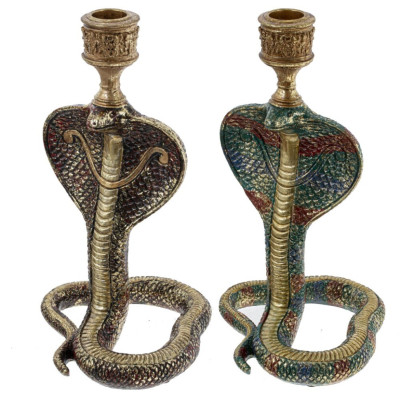 Подсвечник "Королевская кобра", L13,5 W13,5 H24 см. в ассортименте