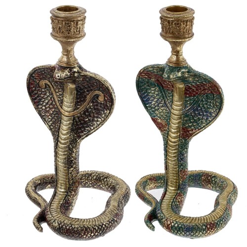 Подсвечник "Королевская кобра", L13,5 W13,5 H24 см. в ассортименте