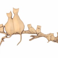 Настенная вешалка "Кошкина семья"