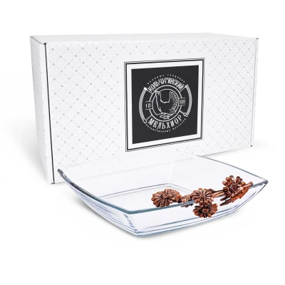 Салатник большой "Ромашки" медный с чернением с одной ручкой