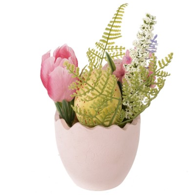 Цветочная композиция "Пасхальная", L10 W10 H17 см