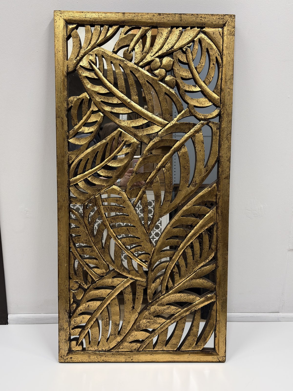 Зеркало резное, дерево манго и МДФ, 121×60 см Зеркало резное, дерево манго и МДФ, 121×60 см