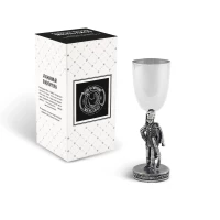 Рюмка "Гусар с саблей" посереб. полир. с черн.