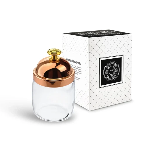 Банка под сыпучие продукты 920 мл "КМ" с медной крышкой