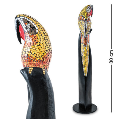 23-002-03 Статуэтка "Попугай" дерево+стекл.мозаика 80 см