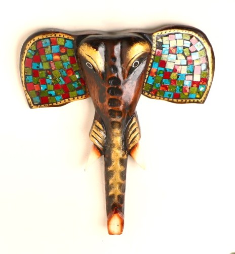 Настенная маска "Слон с инкрустацией" 
