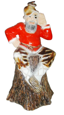 Декоративная садовая фигурка "Леший на пеньке"