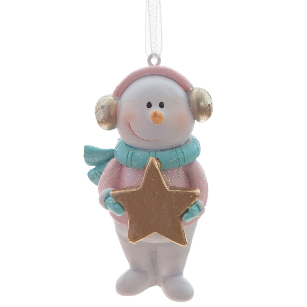 Изделие декоративное подвесное "Снеговики", L4,5 W3 H8 см, 3в.