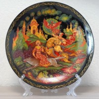 Декоративная тарелка "Иван Царевич и Серый волк"