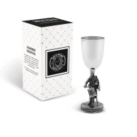 Рюмка "Гусар с барабаном" посереб. полир. с черн.