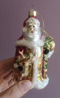 Елочная игрушка "Дед Мороз с олененком"