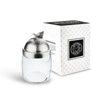 Банка под сыпучие продукты 920мл."Бабочки"с медной посереб.кованой крышкой