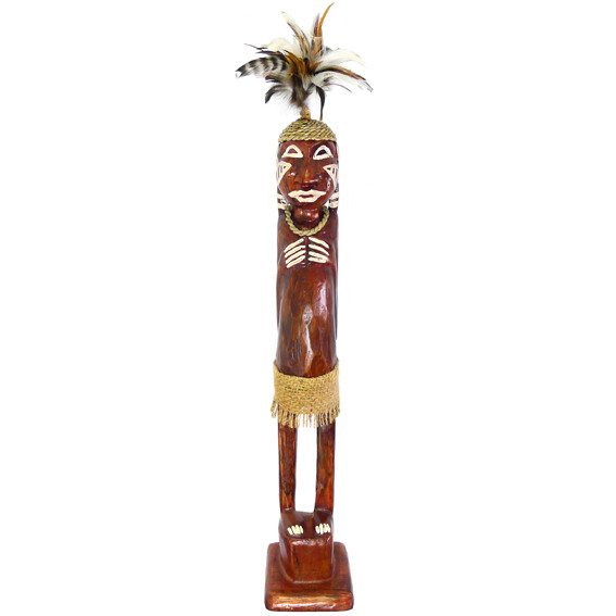 Абориген статуэтка 60х9,5см, дерево албезия