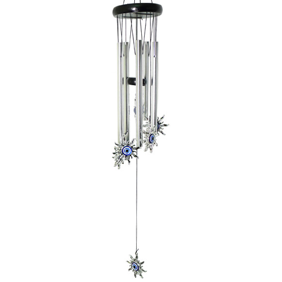 Музыка ветра Глаз Фатимы, 5 трубочек, 60 см, металл