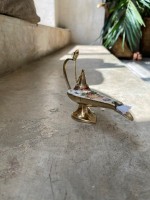 Лампа Аладдина масляная латунь белая цветная эмаль ; 16,5 см; (5913 8845913 h-17 см