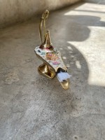 Лампа Аладдина масляная латунь белая цветная эмаль ; 16,5 см; (5913 8845913 h-17 см