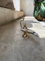 Лампа Аладдина масляная латунь белая цветная эмаль ; 16,5 см; (5913 8845913 h-17 см