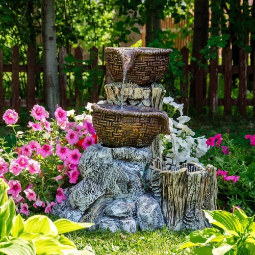 Декоративный фонтан для сада "Корзины на камне" Декоративный фонтан для сада "Корзины на камне"