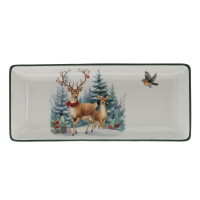 Блюдо для сервировки "Олени", L28 W12 H3 см