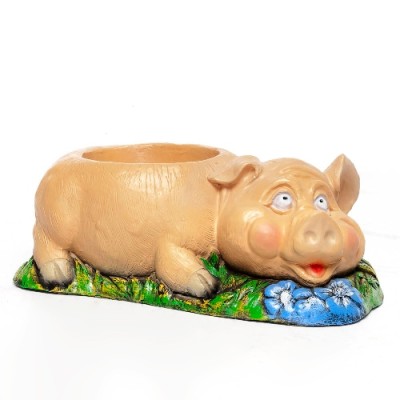 Садовое кашпо "Загорающая свинка"         