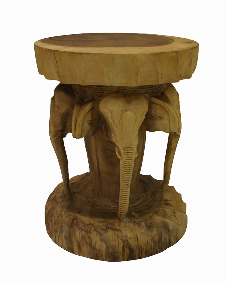 Табурет "Четыре слона" h40 d32cм/ Манкипод
