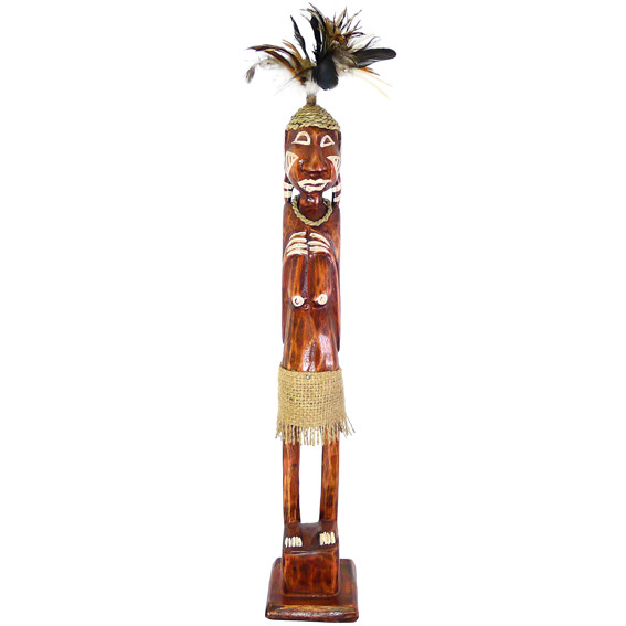 Абориген статуэтка 60х9,5см, дерево албезия