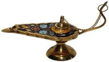 латунь резная тёмная цветная эмаль h-17 см