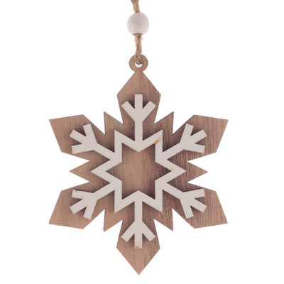 Украшение новогоднее "Снежинка", L8 W1 H10,5 см, 3в.