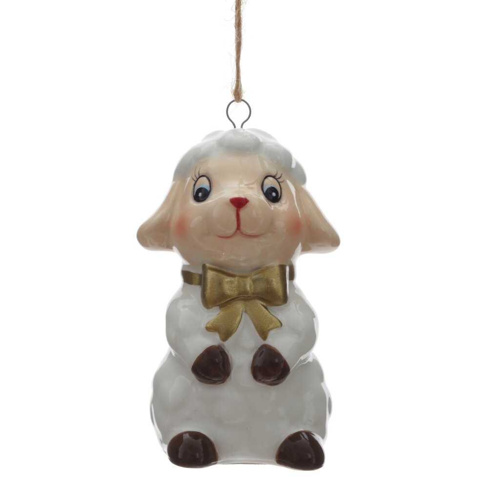 Фигурка декоративная подвесная "Овечка", 3в., L5 W4,5 H7,5