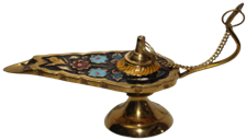 латунь резная тёмная цветная эмаль h-14 см