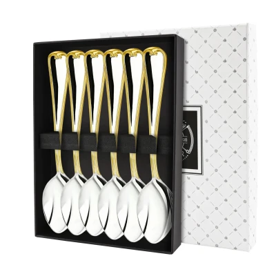 Набор чайных ложек "№8 Грация 6 предметов из мельхиора с посеребрением