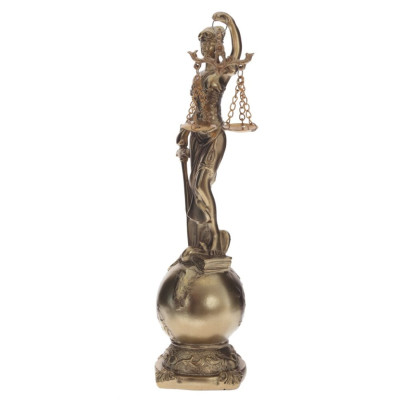 Фигурка декоративная "Фемида", L6 W6 H22 см
