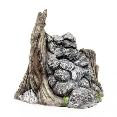 Садовое кашпо "Ящерка на камнях"           