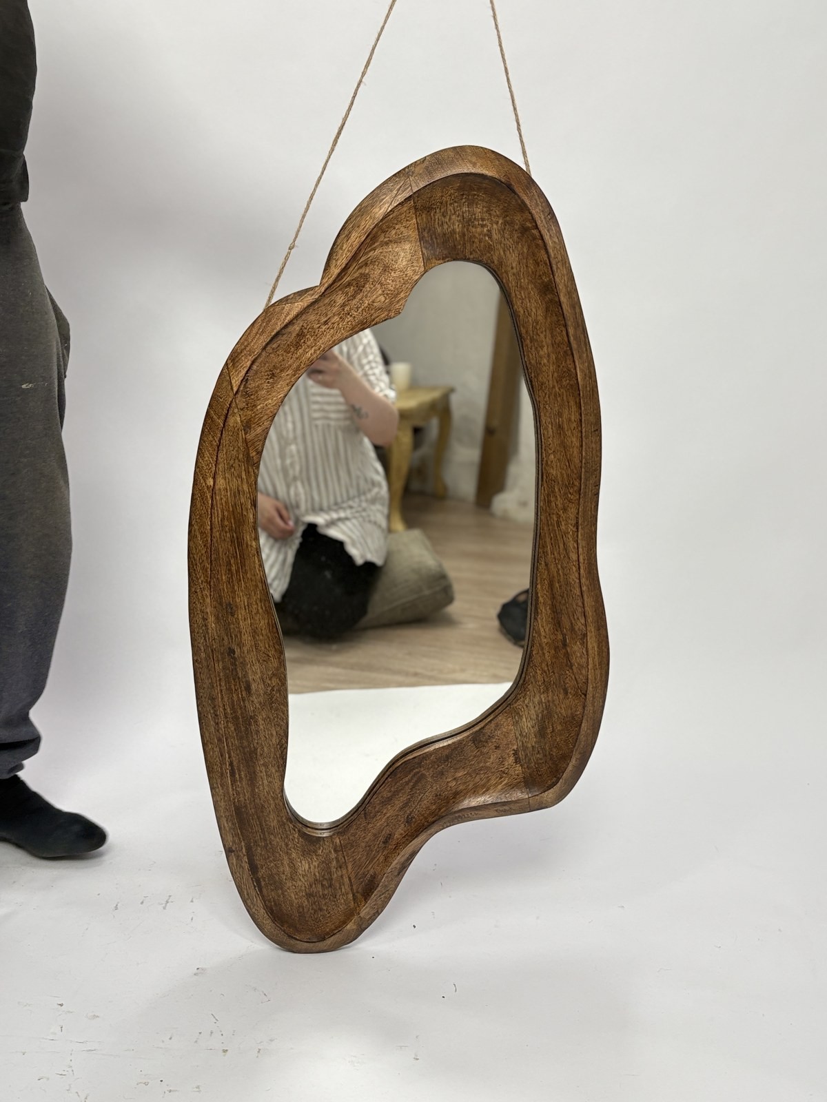 Зеркало резное, дерево манго, 95×48 см