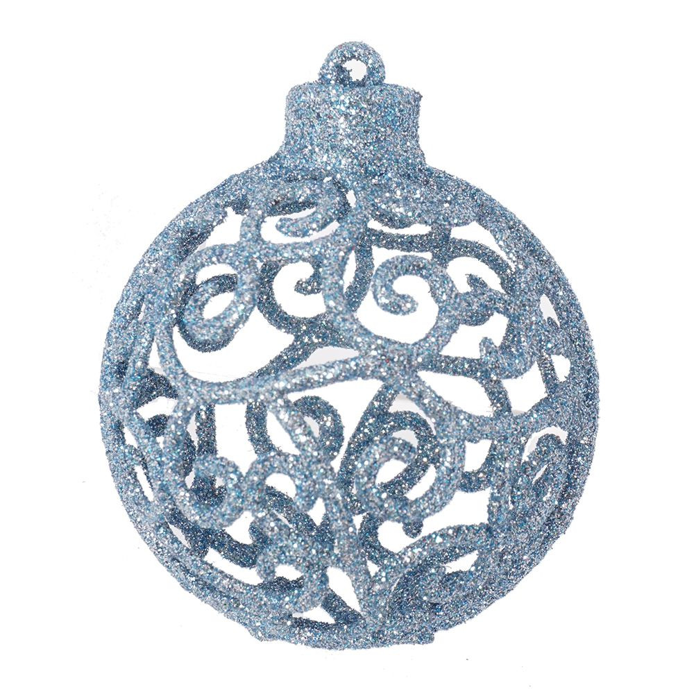 Набор из 6шт Украшение новогоднее Шар "Жемчужная сказка", D 6 см, L11,5 W6 H17 см