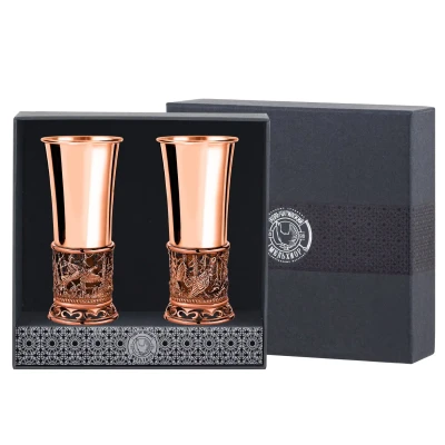 Набор медных стопок "Глухари" 