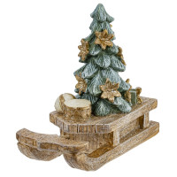 Фигурка декоративная "Елочка на санках", L11 W4,5 H10 см