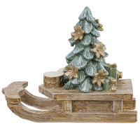 Фигурка декоративная "Елочка на санках", L11 W4,5 H10 см