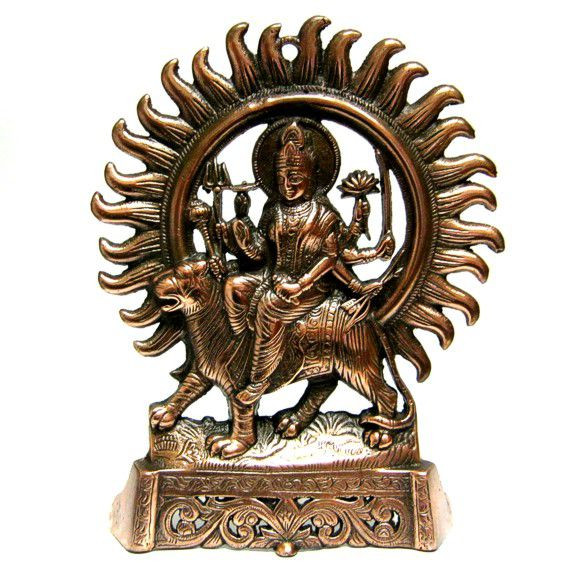 Дурга статуэтка 28,5см силумин