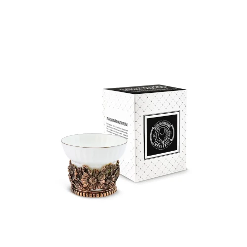 Чашка чайная "Ромашки" медная черненая Чашка чайная "Ромашки" медная черненая