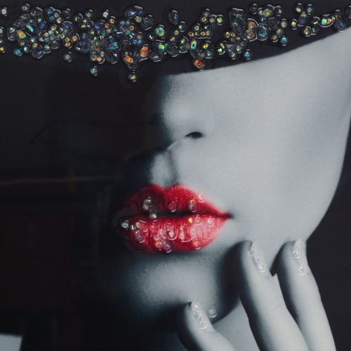 Панно с кристальным декором "Девушка", L71 W2,5 H51 см