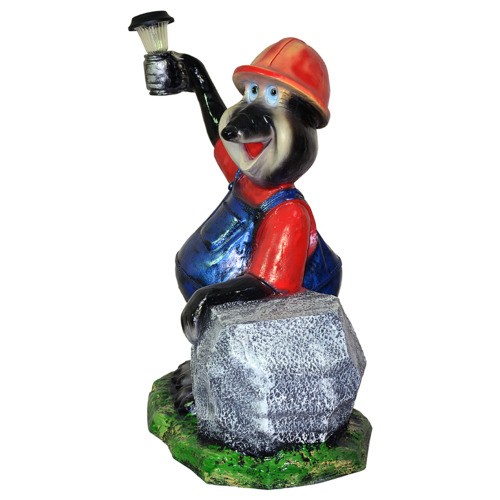 Декоративная садовая фигурка "Крот с фонарем" Декоративная садовая фигурка "Крот с фонарем"